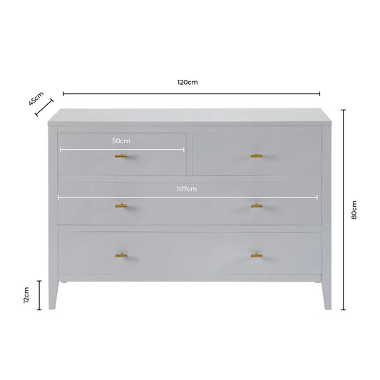 Poppy 4 Drawer Chest - Cream