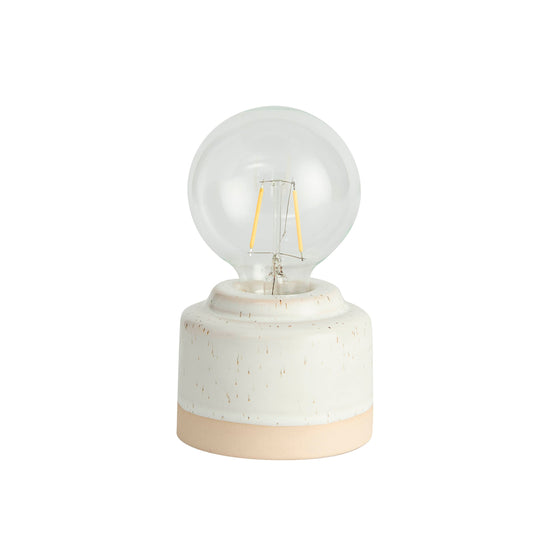 Robin Reactive Glaze Ceramic Bulb Table Lamp - Cream