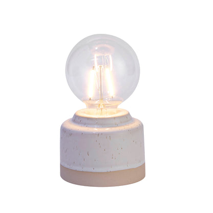 Robin Reactive Glaze Ceramic Bulb Table Lamp - Cream