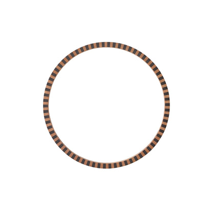 Rocco Stripe 60 x 60cm Round Wood Frame Mirror