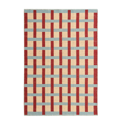 Rory Contrast Checkerboard Rug - Blue