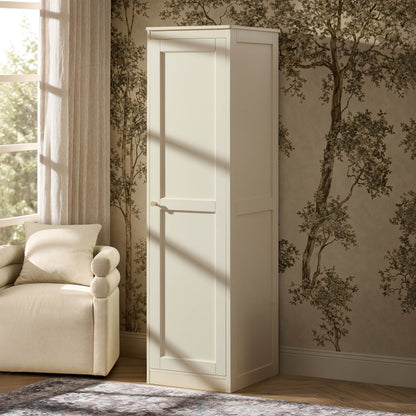 Ruby 1 Door Wardrobe with Drawers - Cream