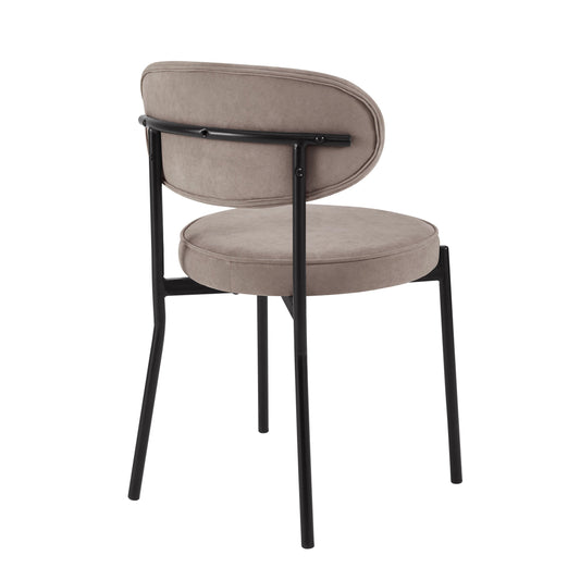Mia Set of 2 Dining Chairs - Matte Velvet - Sand