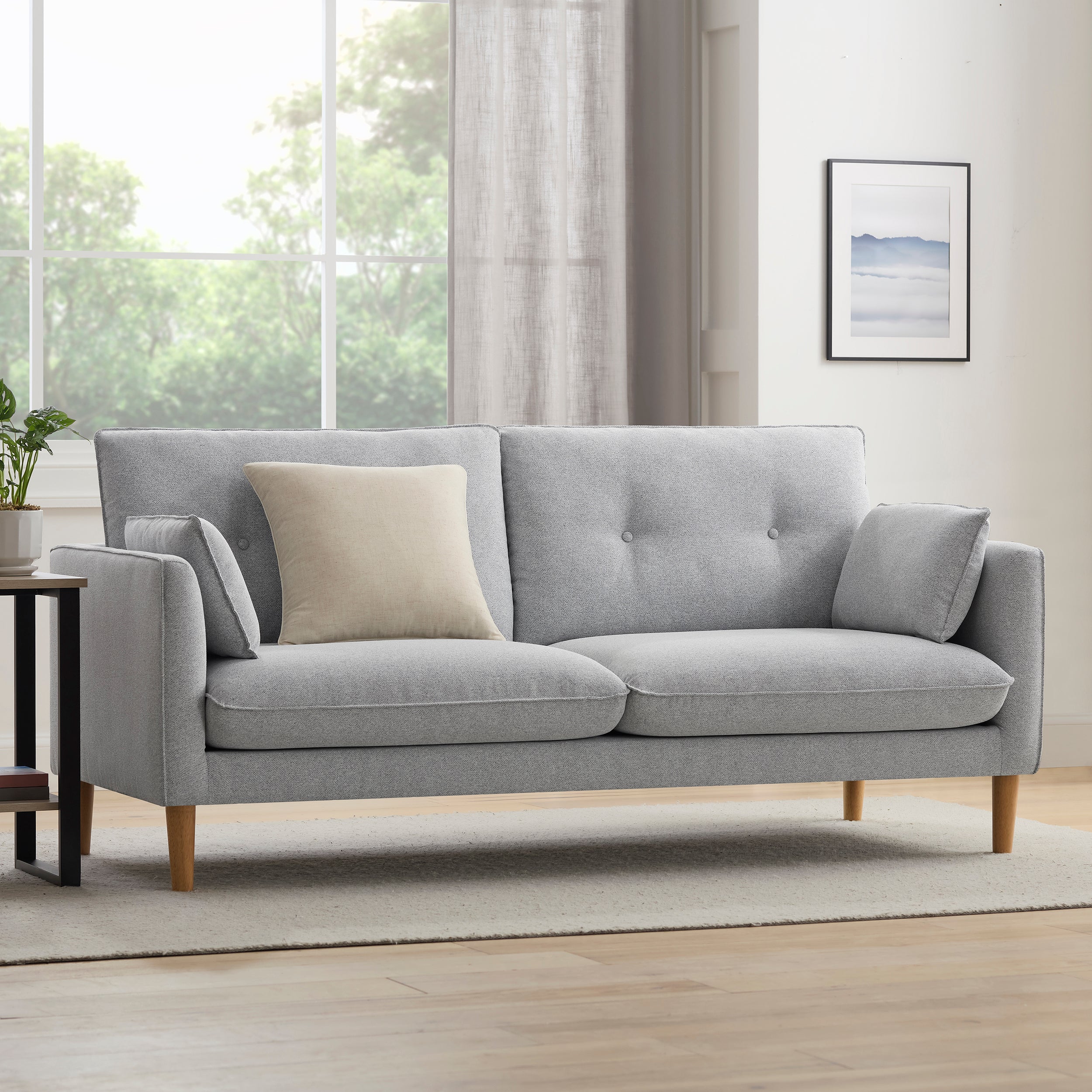 Shoreditch 3 Seater Sofa - Light Grey – DUSK