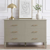 Sienna 6 Drawer Chest - Taupe