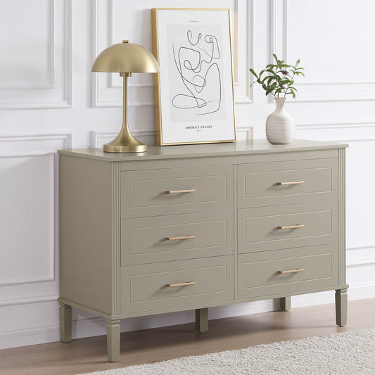 Sienna 6 Drawer Chest - Taupe