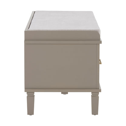 Sienna Storage Cupboard with Seat - Taupe