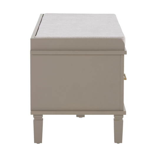 Sienna Storage Cupboard with Seat - Taupe