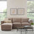 Soho Left Hand Chaise Storage Sofa - Sand