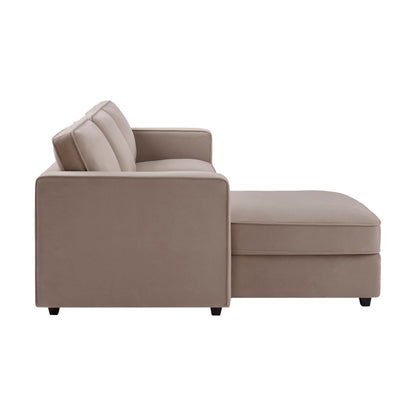 Soho Left Hand Chaise Storage Sofa - Sand