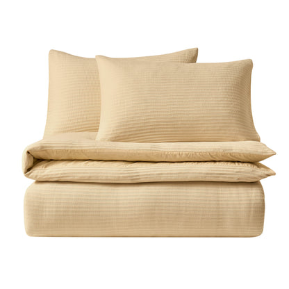 Super Soft Jacquard Chenille Duvet Cover & Pillowcase Set - Off White