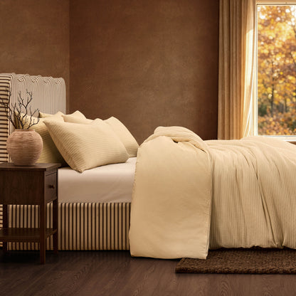 Super Soft Jacquard Chenille Duvet Cover & Pillowcase Set - Off White
