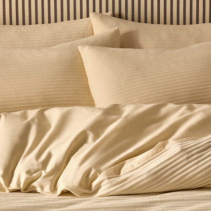 Super Soft Jacquard Chenille Duvet Cover & Pillowcase Set - Off White