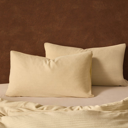 Super Soft Jacquard Chenille Duvet Cover & Pillowcase Set - Off White
