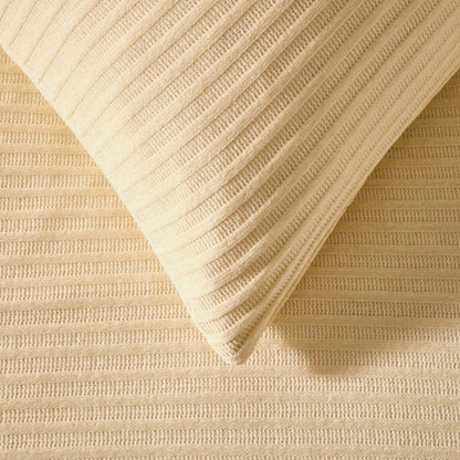 Super Soft Jacquard Chenille Duvet Cover & Pillowcase Set - Off White