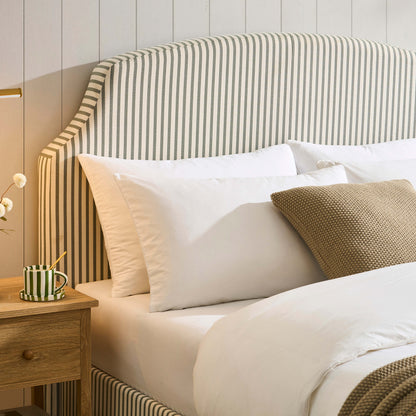 Surrey Ottoman Storage Bed - Sage Stripe