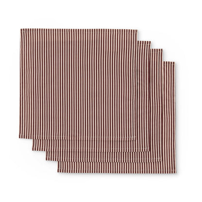 Tabitha Striped Set of 4 Napkins - Pink