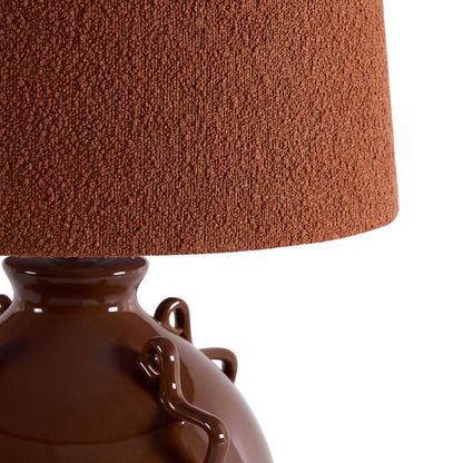 Vega XL Boucle Shade Lamp - Orange