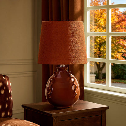 Vega XL Boucle Shade Lamp - Orange