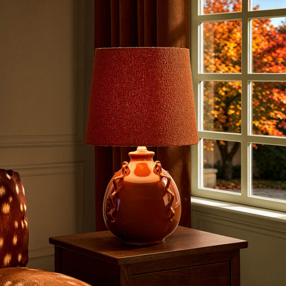 Vega XL Boucle Shade Lamp - Orange