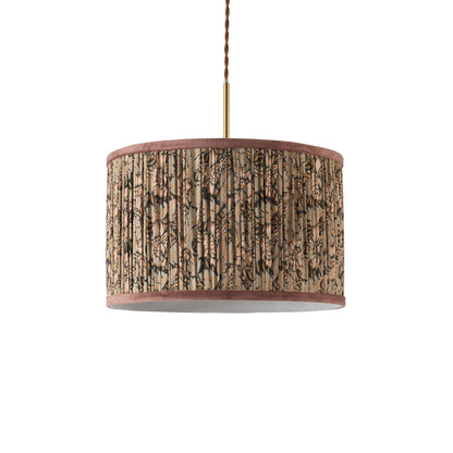 William Pleated Traditional Pattern Ceiling Shade - Green
