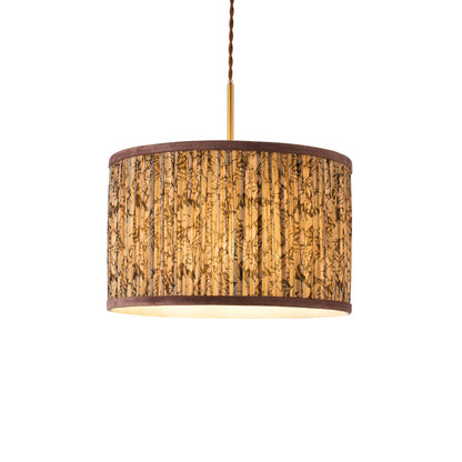 William Pleated Traditional Pattern Ceiling Shade - Green