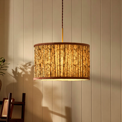 William Pleated Traditional Pattern Ceiling Shade - Green