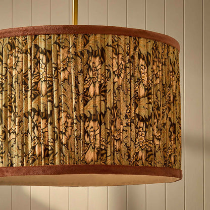 William Pleated Traditional Pattern Ceiling Shade - Green
