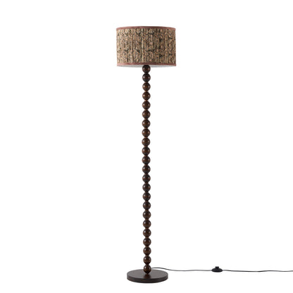 William Pleated Traditional Pattern Floor Shade - Green