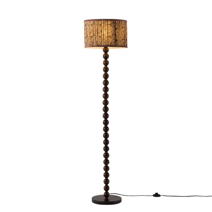 William Pleated Traditional Pattern Floor Shade - Green