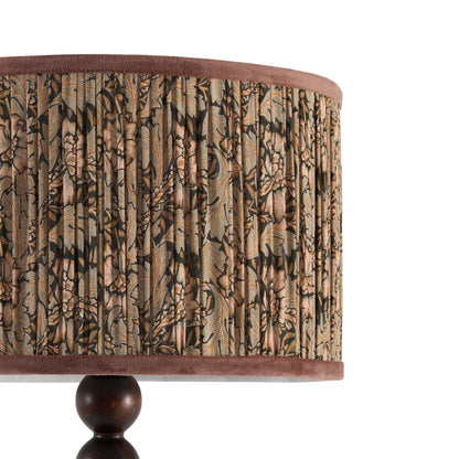 William Pleated Traditional Pattern Floor Shade - Green