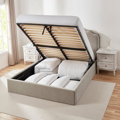 Wiltshire Ottoman Storage Bed - Stone