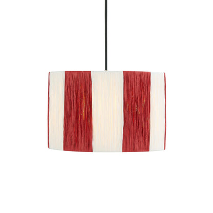 Abi Raffia Stripe Ceiling Shade - Red - DUSK