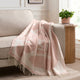 Abstract Floral Sofa Throw - Pink Sand - DUSK
