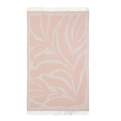 Abstract Floral Sofa Throw - Pink Sand - DUSK
