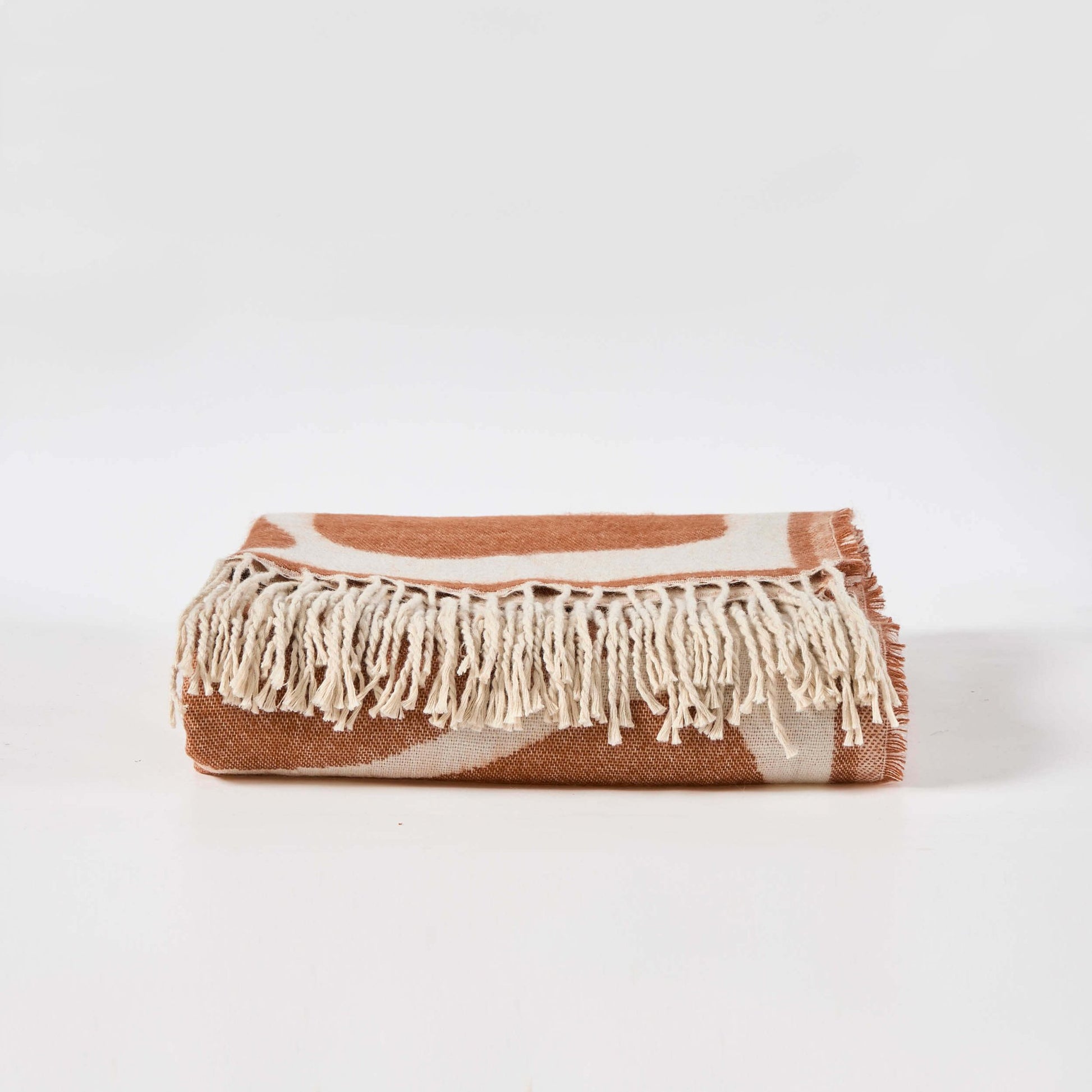 Abstract Floral Throw - Burnt Orange - DUSK