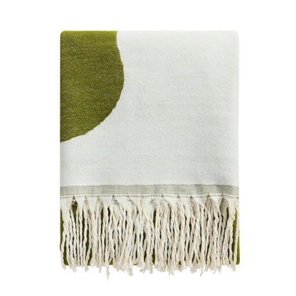 Abstract Floral Throw - Green/ Natural - DUSK