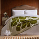 Abstract Floral Throw - Green/ Natural - DUSK