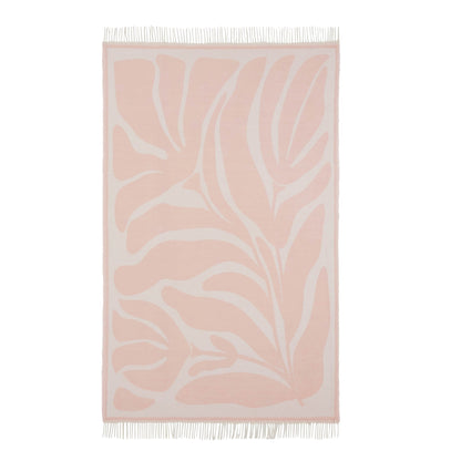 Abstract Floral Throw - Pink Sand - DUSK