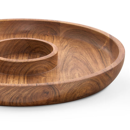 Acacia Chip & Dip Serving Bowl - Natural - DUSK