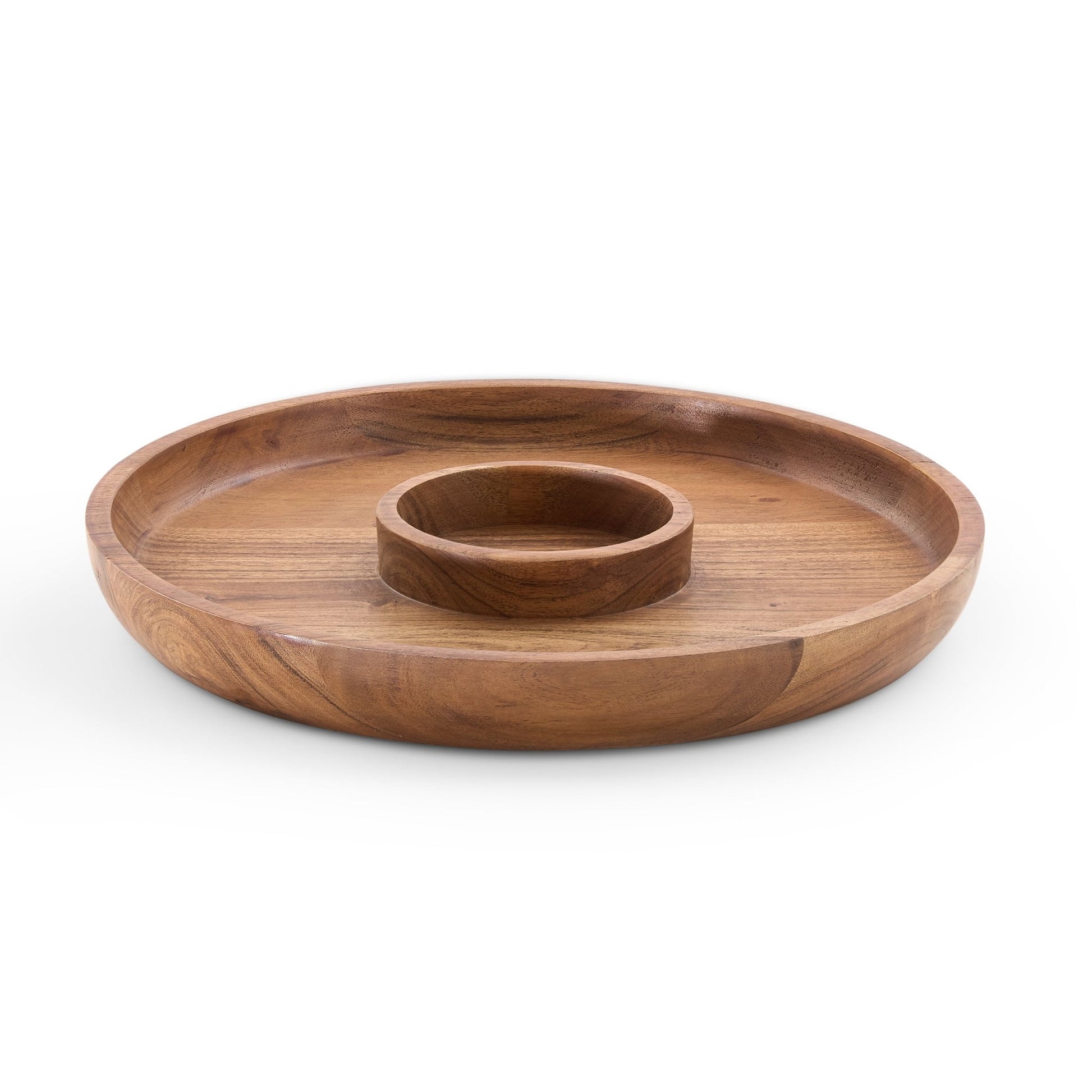Acacia Chip & Dip Serving Bowl - Natural - DUSK