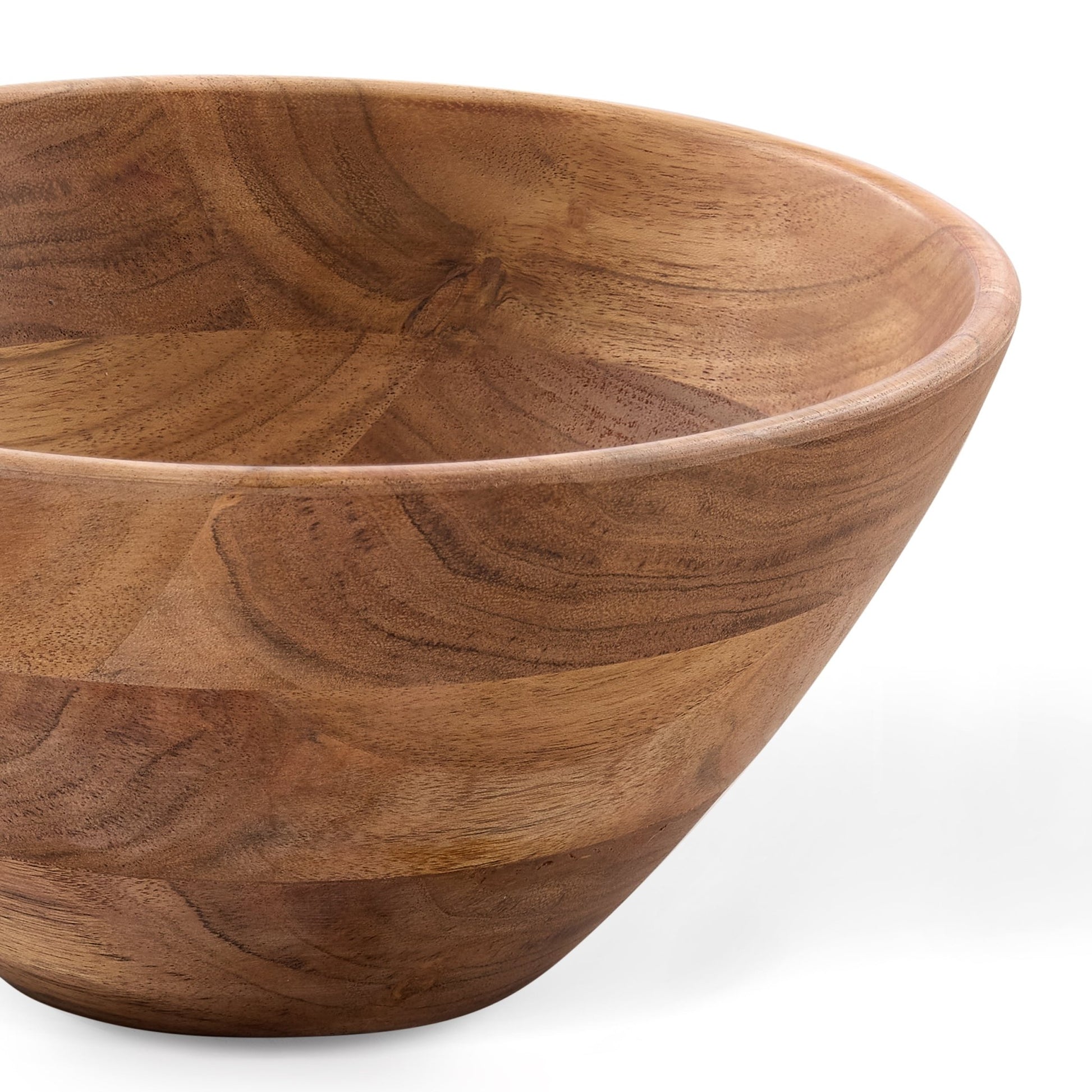 Acacia Salad Bowl with Servers - Natural - DUSK
