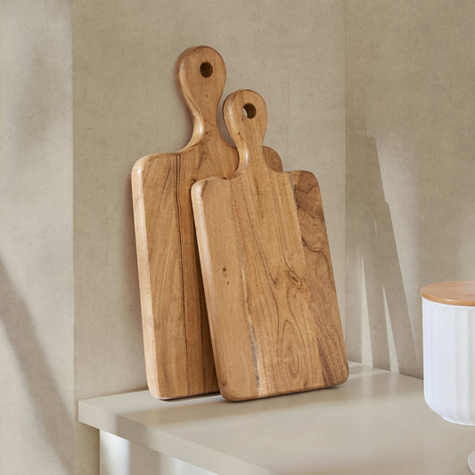 Acacia Set of 2 Chopping Boards - Natural - DUSK