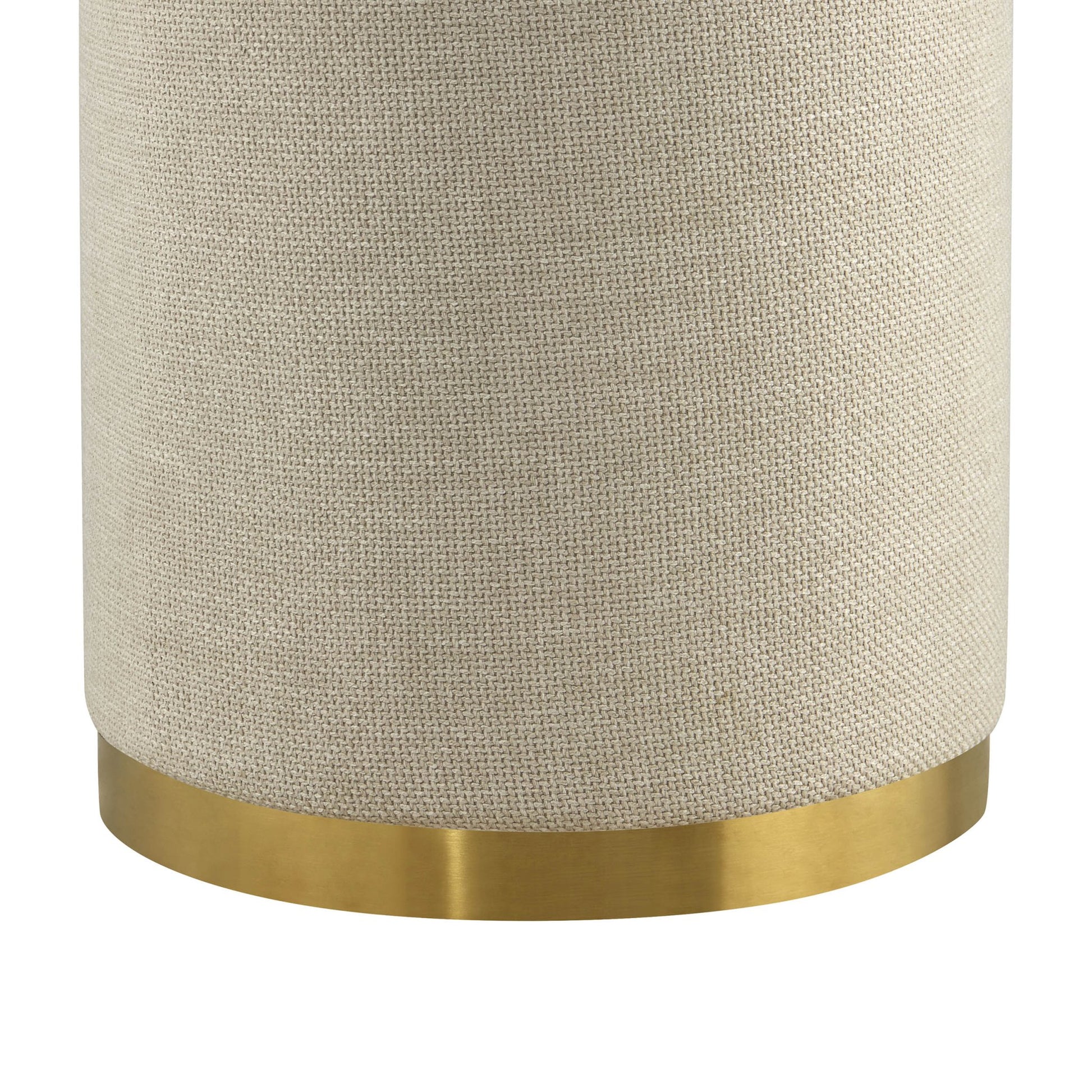 Adelaide Gold Base Storage Stool - Beige - DUSK