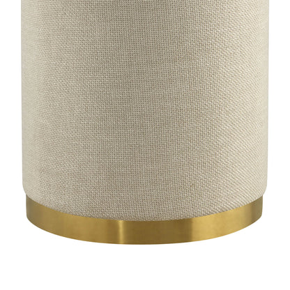 Adelaide Gold Base Storage Stool - Beige - DUSK