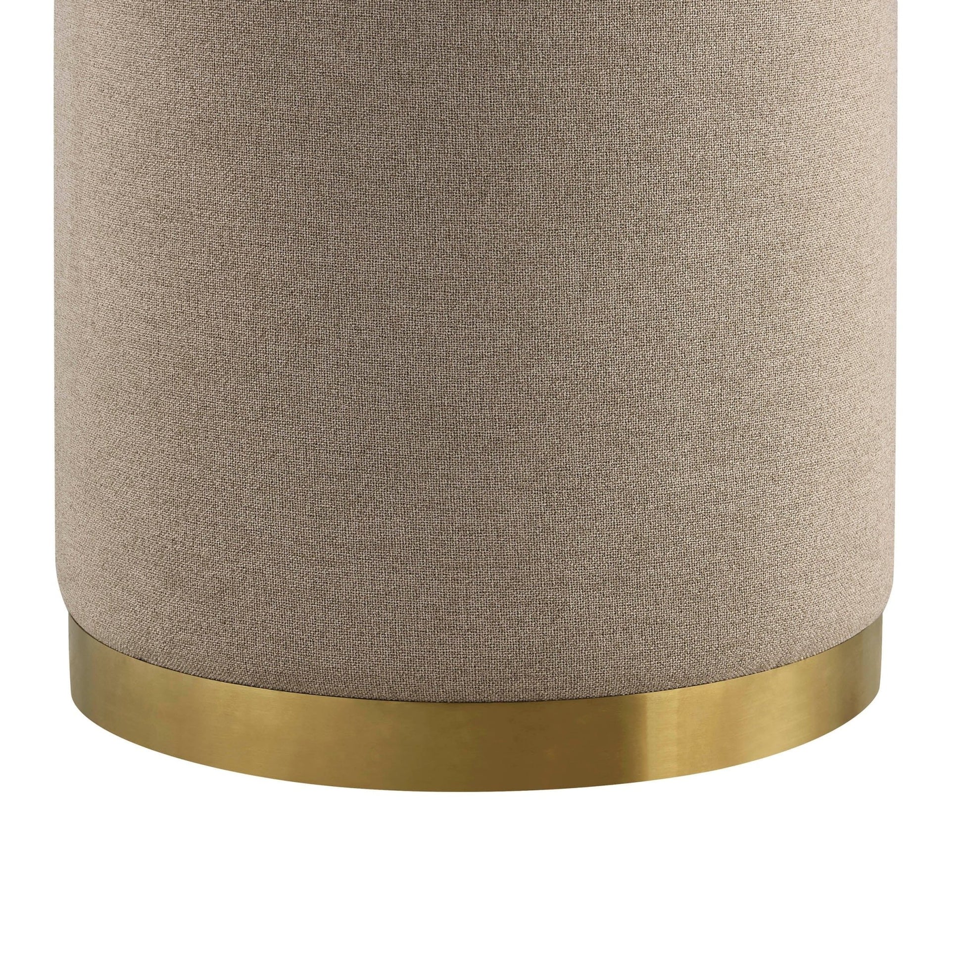 Adelaide Gold Base Storage Stool - Oatmeal - DUSK