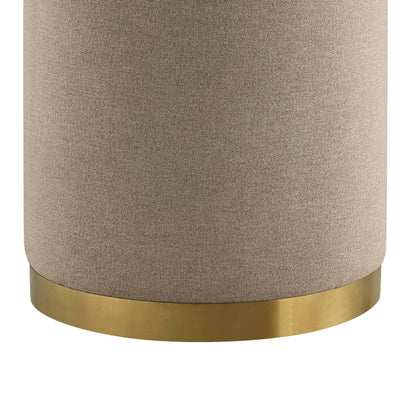 Adelaide Gold Base Storage Stool - Oatmeal - DUSK