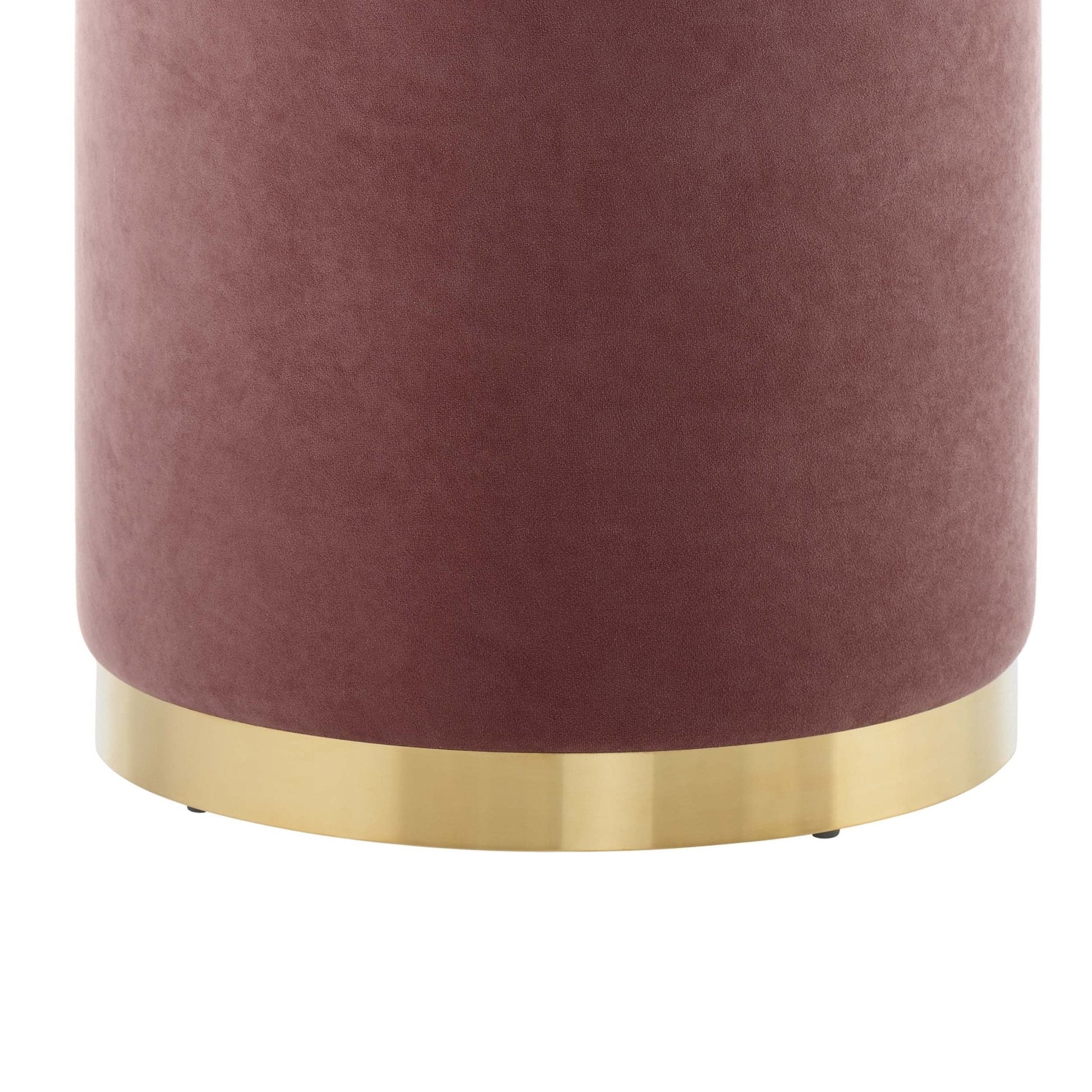 Adelaide Gold Base Storage Stool - Pink - DUSK