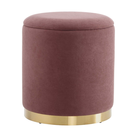 Adelaide Gold Base Storage Stool - Pink - DUSK