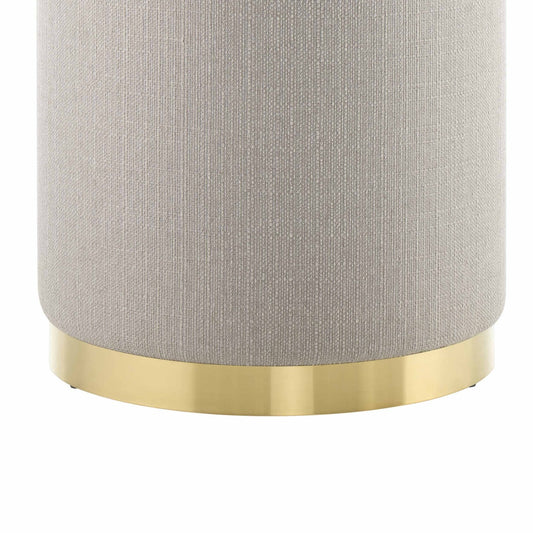 Adelaide Gold Base Storage Stool - Stone Grey - DUSK